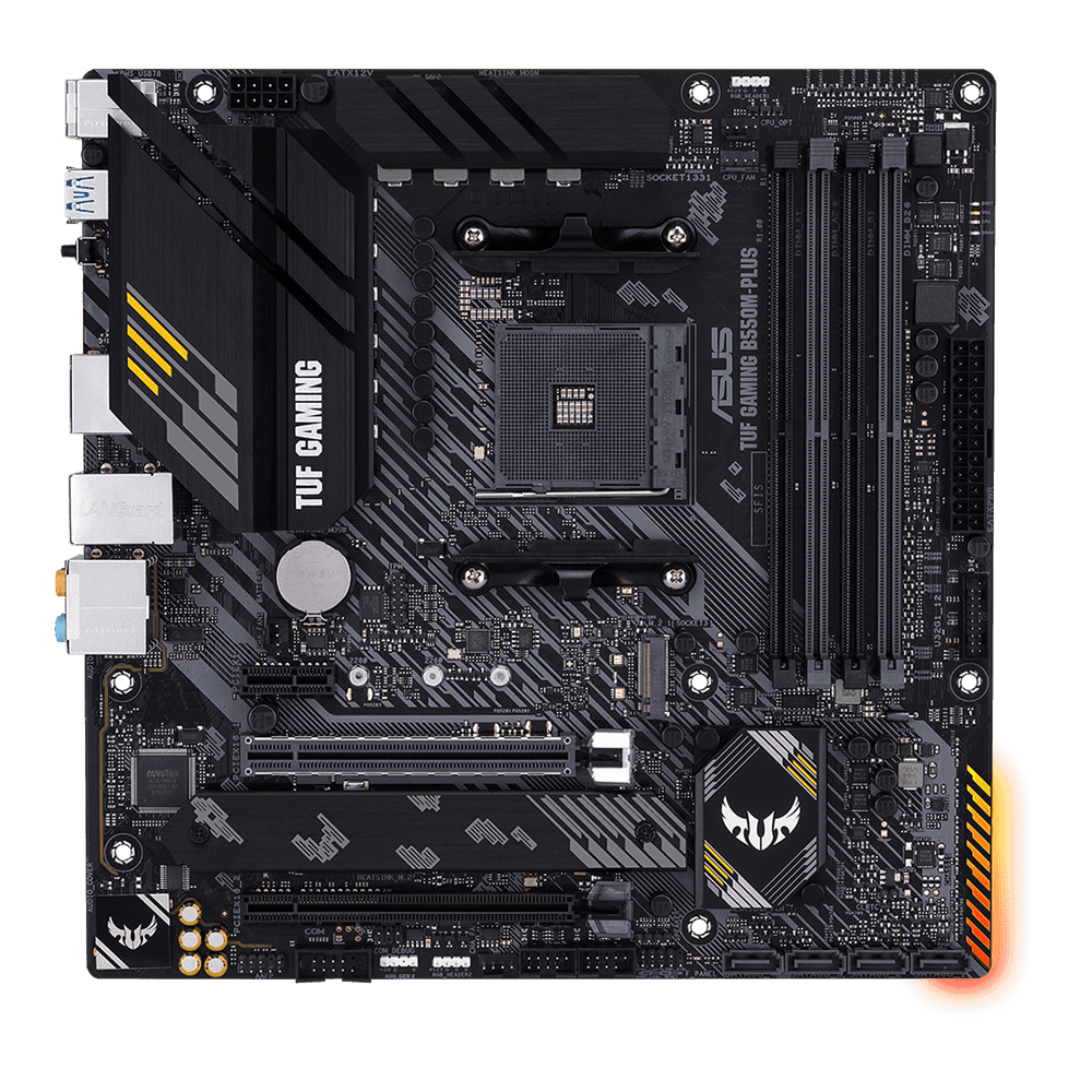 Asus ASUS TUF Gaming B550M-PLUS AMD AM4 microATX Motherboard, PCIe 4.0, Dual M.2, DDR4 Aura Sync RGB | 90MB14A0-M0EAY0 - thumbnail 2