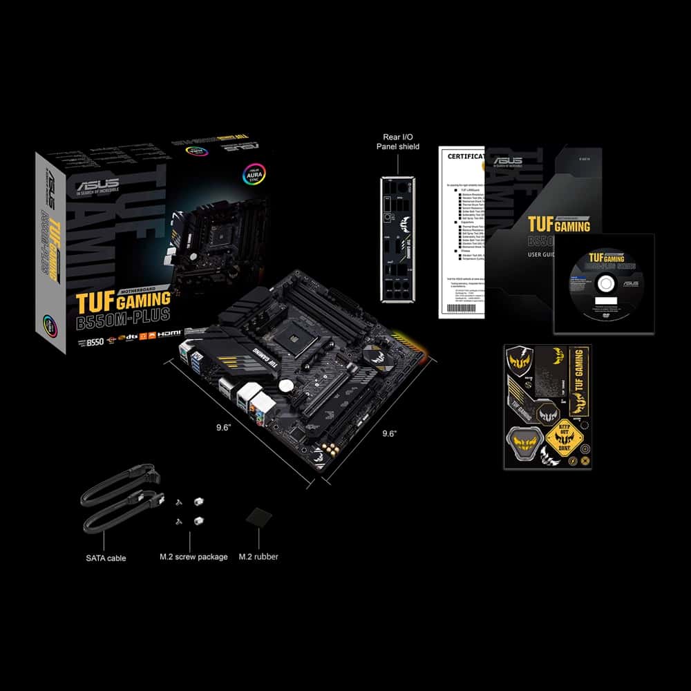Asus ASUS TUF Gaming B550M-PLUS AMD AM4 microATX Motherboard, PCIe 4.0, Dual M.2, DDR4 Aura Sync RGB | 90MB14A0-M0EAY0 - thumbnail 5
