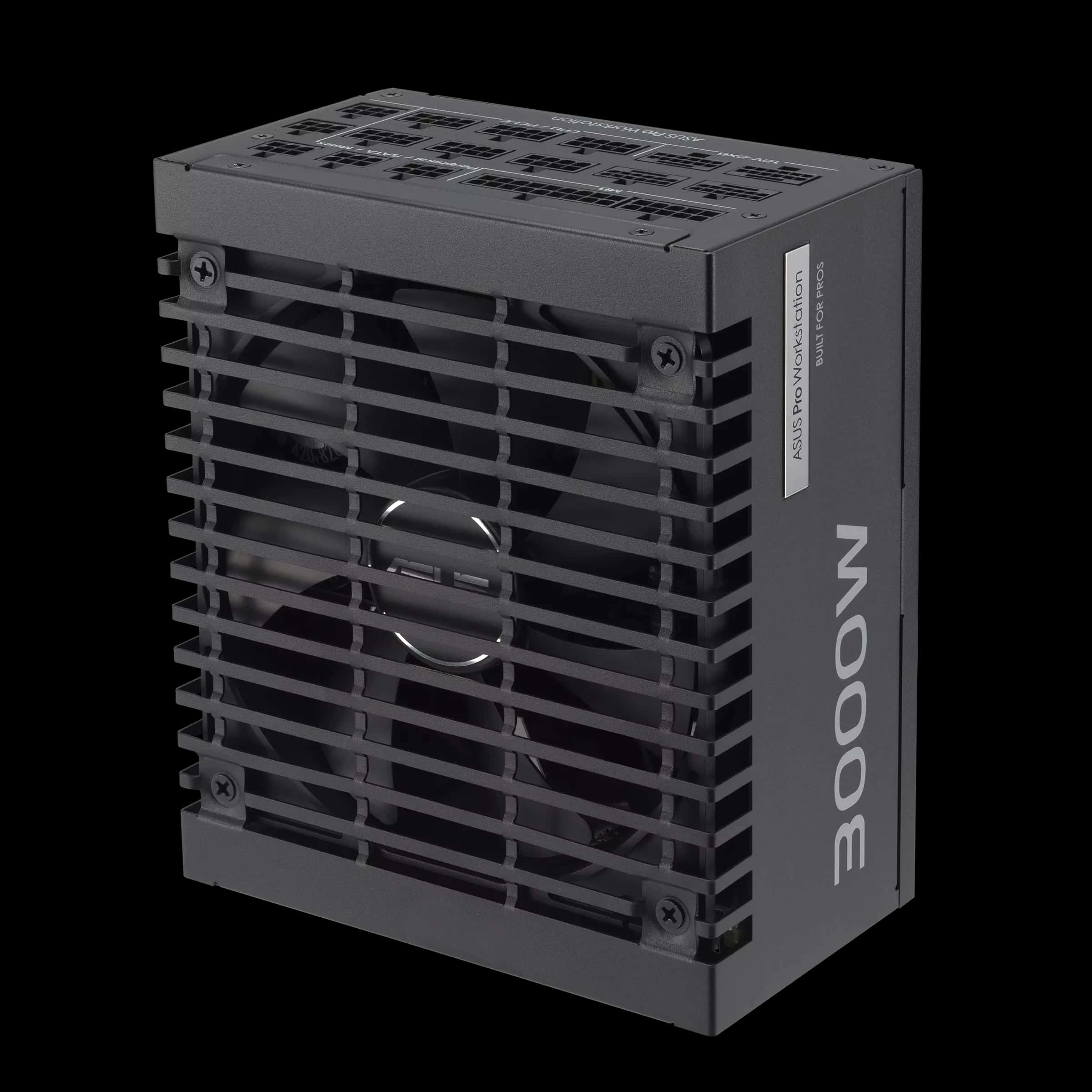 ASUS Pro WS 3000W Platinum Power Supply PSU, Heavy-duty PSU, ATX 3.1 compatible, PCIe 5.1 ready, Dual-ball fan bearings, 80 PLUS Platinum certified, Supports up to 4x GeForce RTX 5090 Graphics Cards |  90YE00Z0-B0EA00 thumbnail 6