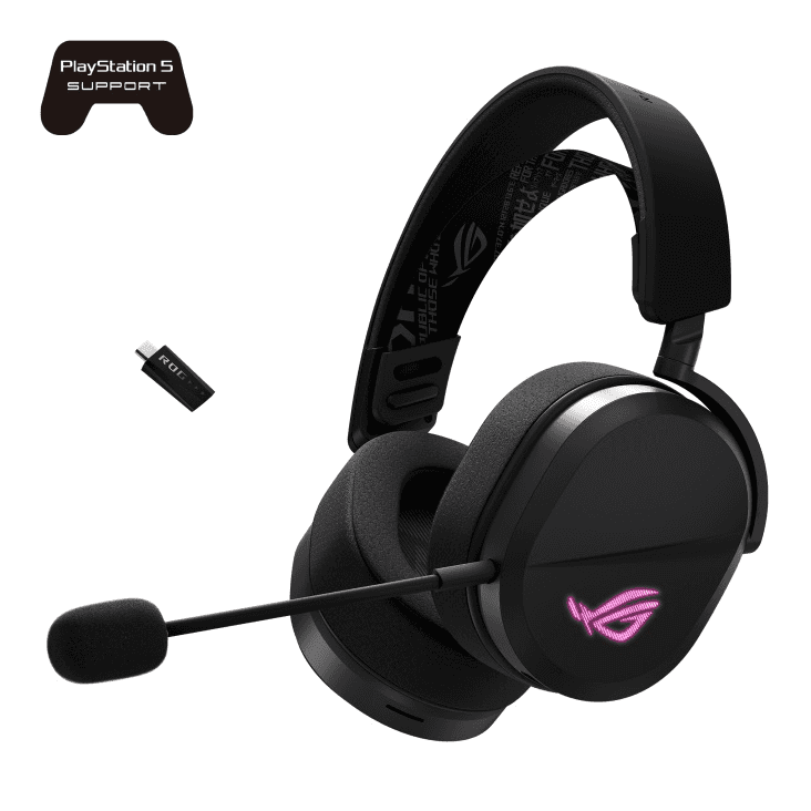 Asus ROG Pelta Tri-mode RGB Gaming Headset with ROG SpeedNova, 50mm ROG Titanium-plated Diaphragm Drivers, Boom Microphone, Lightweight 309-g Design, ASUS Aura Sync RGB | 90YH0410-BHUA00 - thumbnail 1
