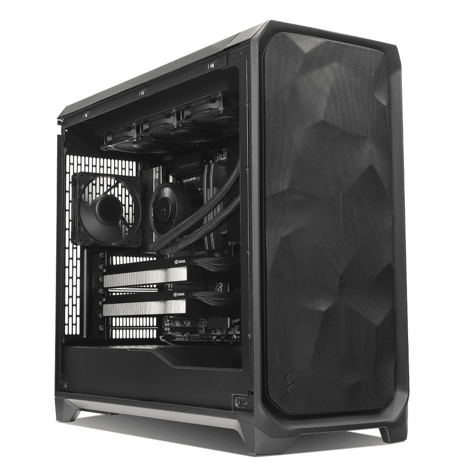 Nanotech Dual-GPU AI & Enthusiast Workstation, AMD Ryzen 9 9950X3D2, Dual NVIDIA RTX 4500 Ada 48GB VRAM, 96GB DDR5 6000, 2TB Gen5 SSD, Pro WS 2200W - thumbnail 1