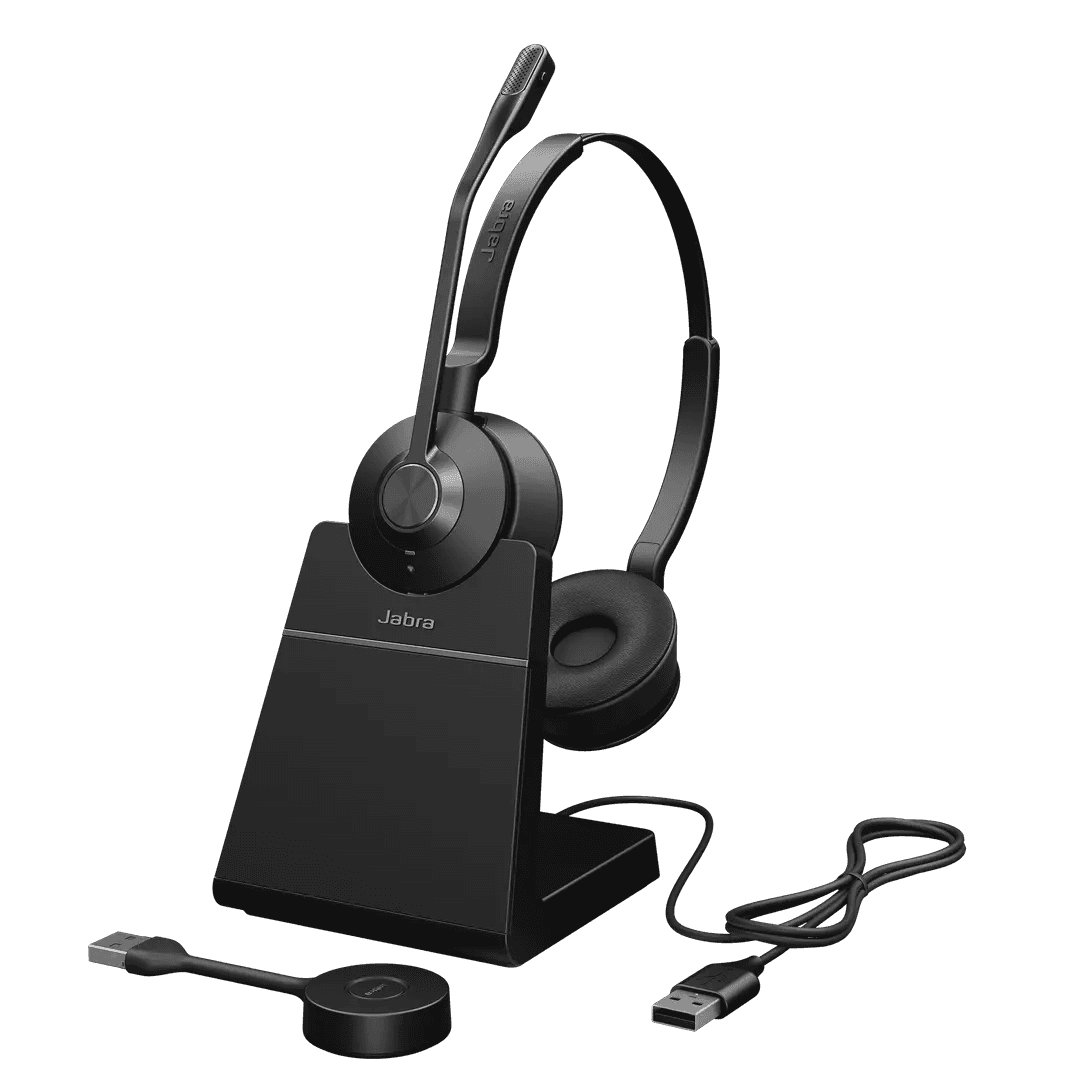 Jabra Jabra Engage 55 SE Wireless Headset With Charging stand, USB-A, UC Stereo, DECT Wireless technology Up to 150m, Dual Microphone, On-ear headband |  9659-415-111 - thumbnail 1