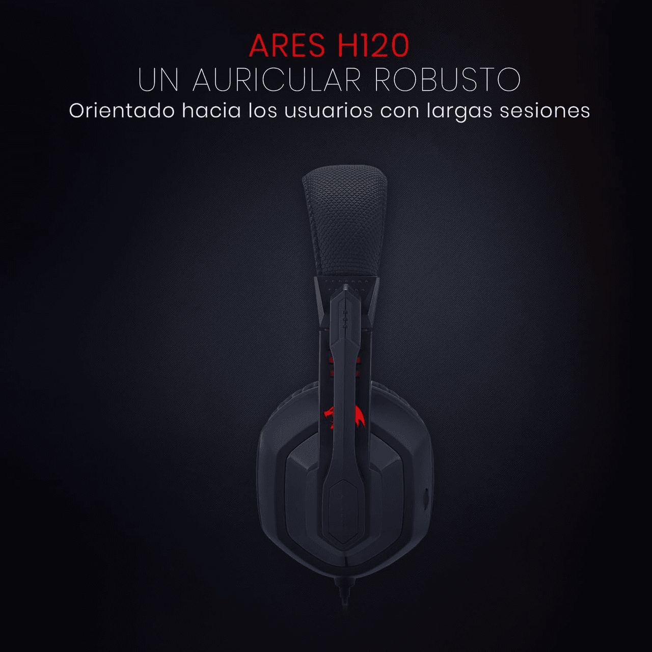 Redragon ARES H120 Gaming Headset, Stereo 3.5mm Jack, Noise-Reducing Over-Ear Cushions, 40mm Drivers, 2m Cable thumbnail 3