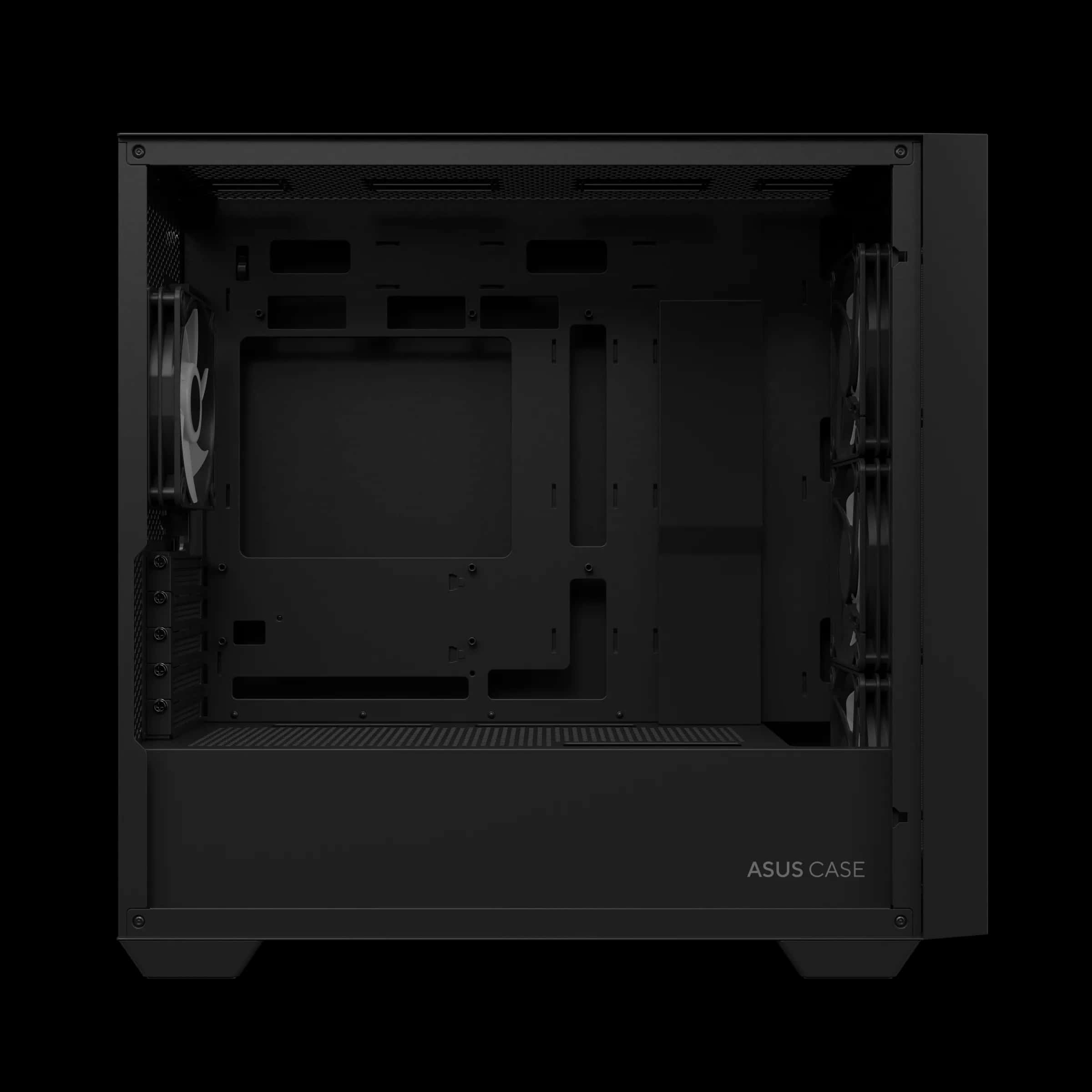ASUS A21 PLUS microATX Computer Case, 4x pre-installed ARGB fan, Supports Hidden-connector MoBo, 360mm radiators & 380mm Graphics cards | 90DC00H0-B19010 thumbnail 3