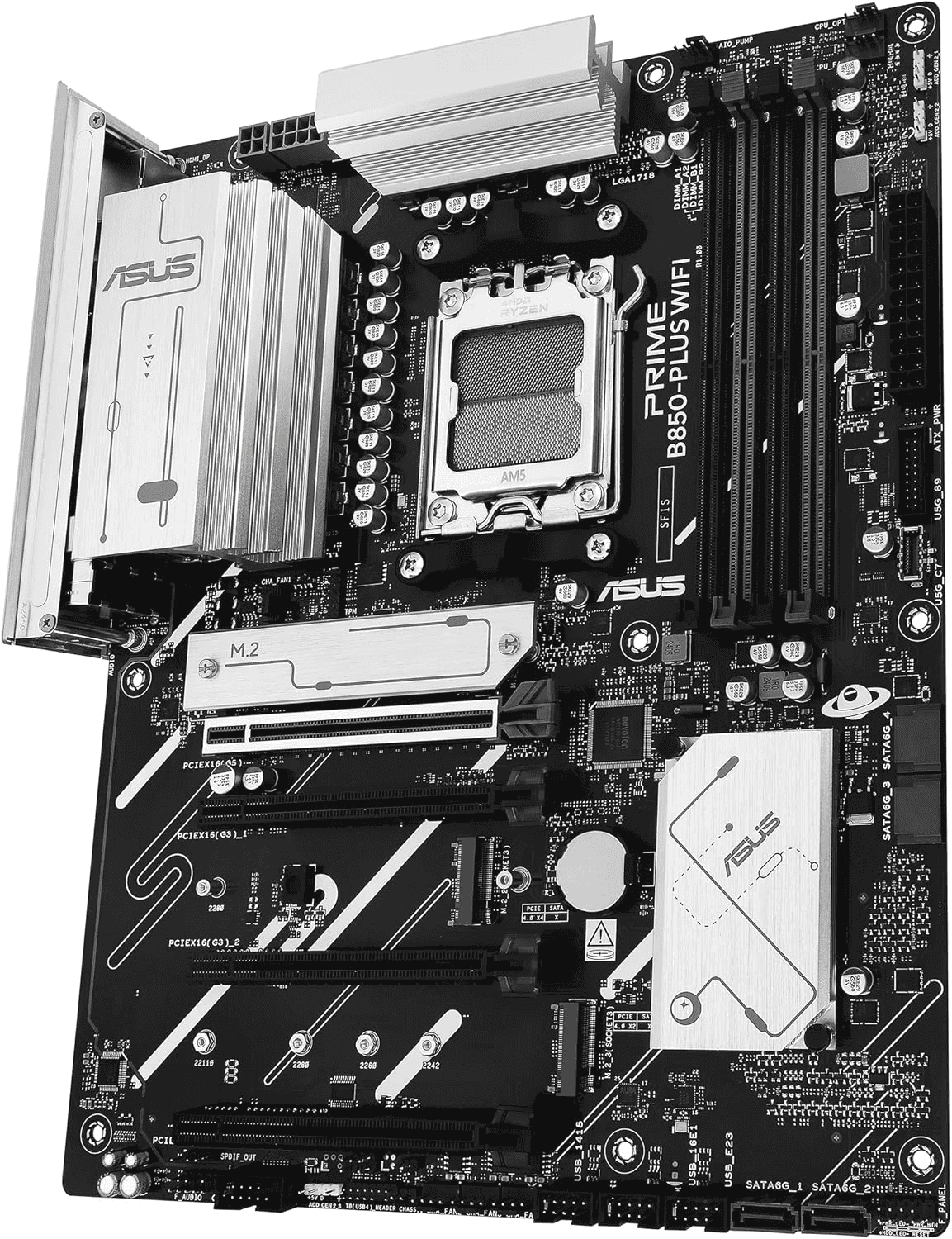 Asus ASUS PRIME B850-PLUS WIFI Motherboard, AMD Socket AM5, Ryzen 9000 Ready, PCIe 5.0, Wi-Fi 6E, 2.5Gb Ethernet, & DDR5 Overclocking (8000+ MT/s) | 90MB1L80-M0EAY0 - thumbnail 4
