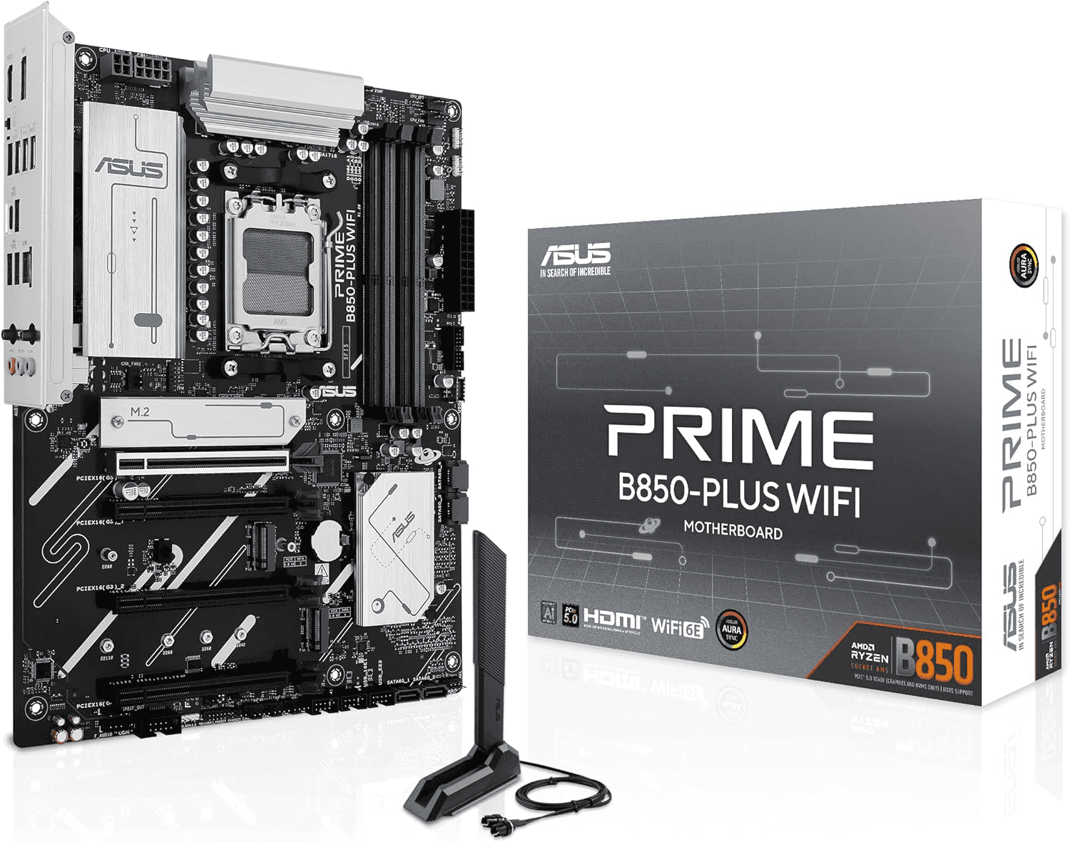 Asus ASUS PRIME B850-PLUS WIFI Motherboard, AMD Socket AM5, Ryzen 9000 Ready, PCIe 5.0, Wi-Fi 6E, 2.5Gb Ethernet, & DDR5 Overclocking (8000+ MT/s) | 90MB1L80-M0EAY0 - thumbnail 1