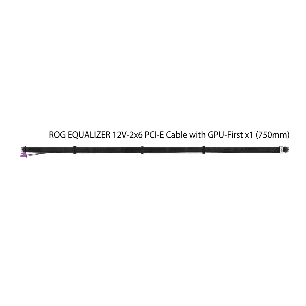 Asus ASUS ROG Equalizer 12V-2x6 PCIe Power Cable, ATX 3.1 & PCIe 5.1 Compliant, 750mm, 17A Load Capacity | 90YE00BN-B0QA00 - thumbnail 6