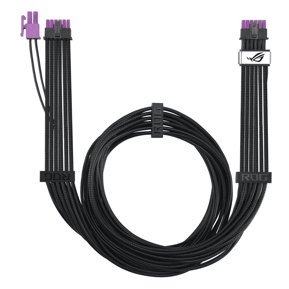 Asus ASUS ROG Equalizer 12V-2x6 PCIe Power Cable, ATX 3.1 & PCIe 5.1 Compliant, 750mm, 17A Load Capacity | 90YE00BN-B0QA00 - thumbnail 5