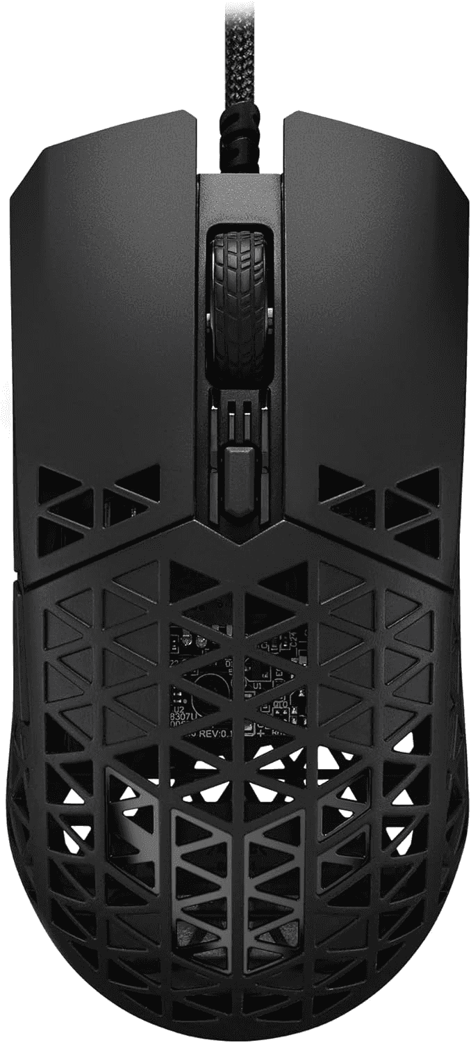 Asus ASUS TUF Gaming M4 Air Ultralight Wired Gaming Mouse, Air Shell Design, 16,000 DPI Sensor, IPX6 Water Resistance, 6 Programmable Buttons, Antibacterial Guard – Black | 90MP02K0-BMUA00 - thumbnail 1