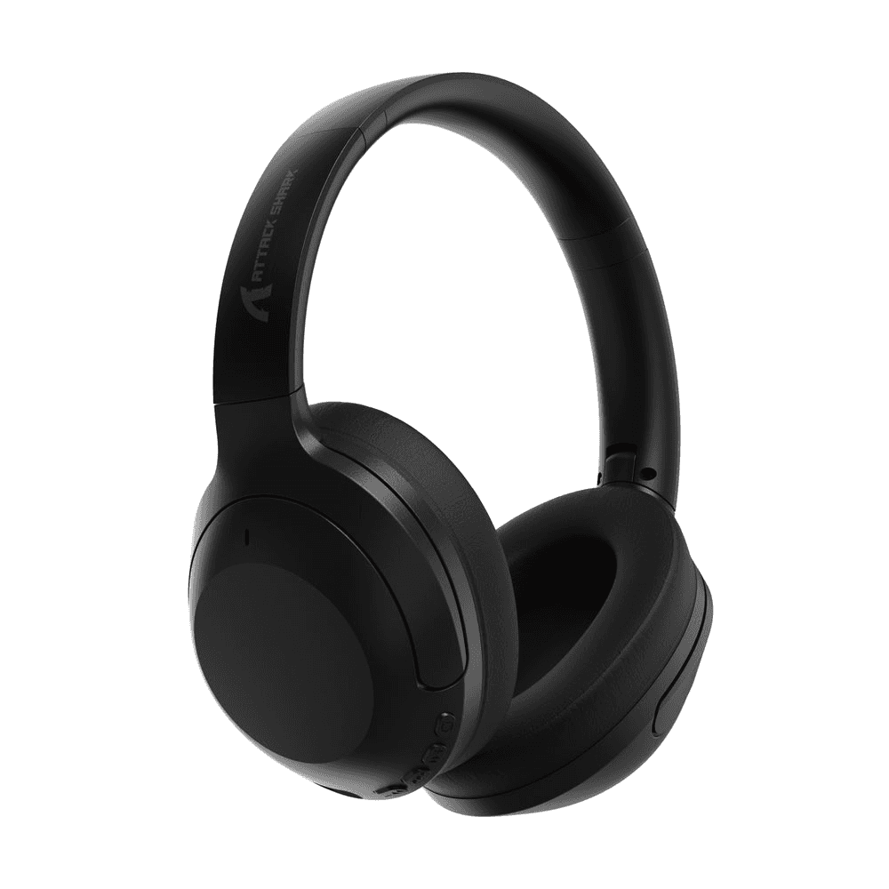 ATTACK SHARK ATTACK SHARK G300 ANC Wireless Headphones, Active Noise Cancelling, Foldable Ultra-Light Design, 40mm Neodymium Drivers, & Dual-Mode Connectivity, White | G300 - Color: BLACK