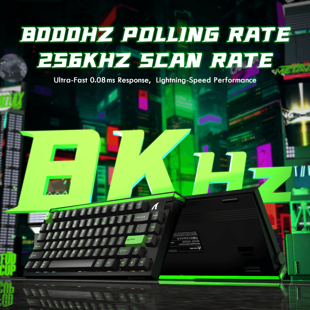 ATTACK SHARK ATTACK SHARK R85 HE Magnetic Switch Gaming Keyboard, 75% Wired, 8KHz Polling, 0.005mm Rapid Trigger Accuracy, & Custom RGB Lightbox, Black | R85 HE - thumbnail 5