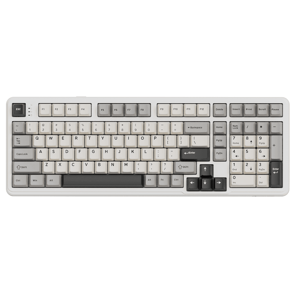 ATTACK SHARK X98 Wireless Mechanical Keyboard – 102-Key Full-Size Layout, Gasket-Mount, Tri-mode, Pre-Lubed Strawberry Switches, White | X98 thumbnail 1