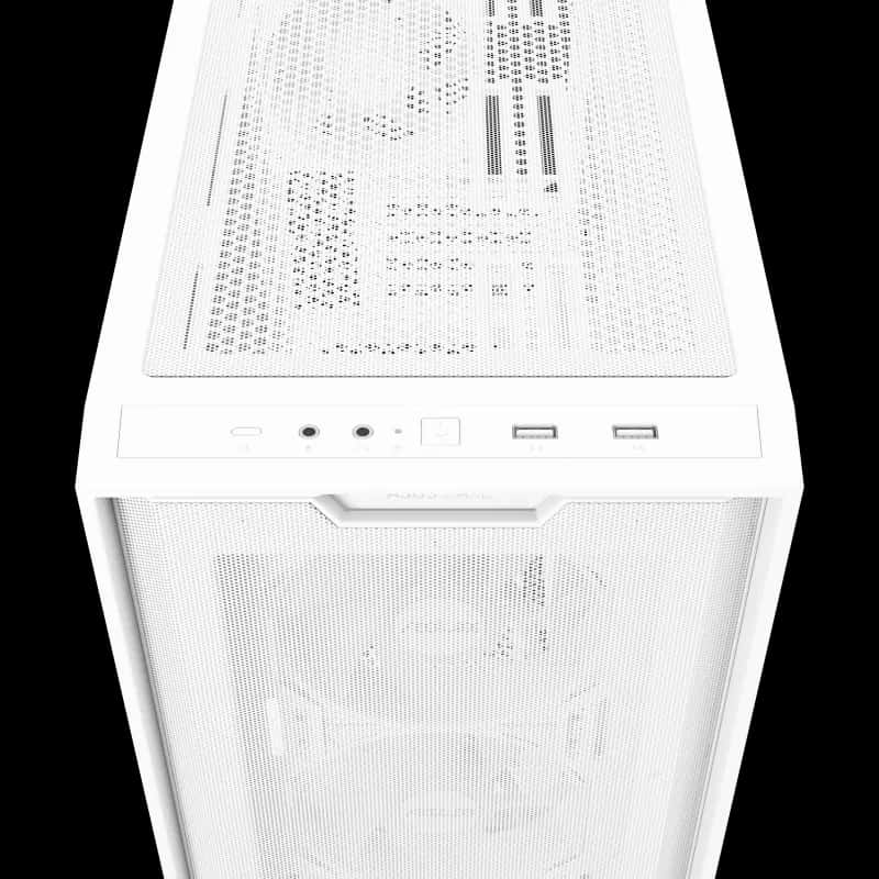 Asus ASUS A21 PLUS microATX White Computer Case, 4x pre-installed ARGB fan, Supports Hidden-connector MoBo, 360mm radiators & 380mm Graphics cards | 90DC00H3-B19000 - thumbnail 3
