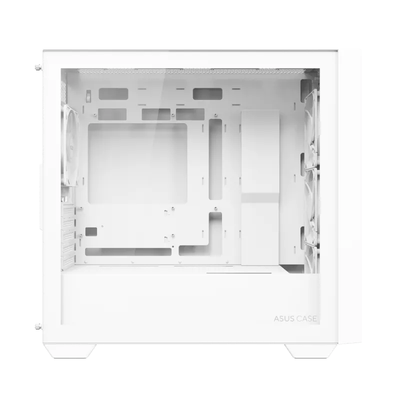 Asus ASUS A21 PLUS microATX White Computer Case, 4x pre-installed ARGB fan, Supports Hidden-connector MoBo, 360mm radiators & 380mm Graphics cards | 90DC00H3-B19000 - thumbnail 6