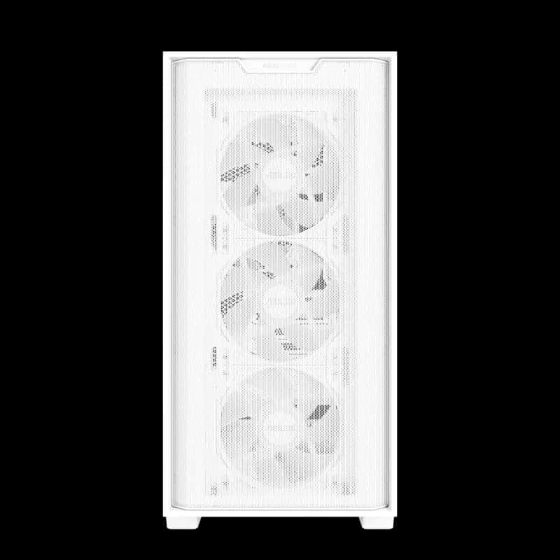 Asus ASUS A21 PLUS microATX White Computer Case, 4x pre-installed ARGB fan, Supports Hidden-connector MoBo, 360mm radiators & 380mm Graphics cards | 90DC00H3-B19000 - thumbnail 7