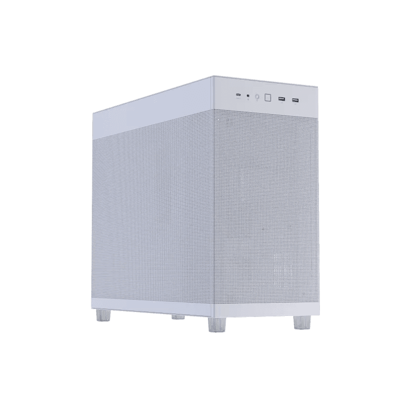 Asus ASUS Prime AP303 Mesh Edition, The Ultimate Compact 45-Liter High-Airflow ATX Chassis, Supporting 360mm GPUs and Radiators, Full-Size ATX PSUs, Front Panel USB Type-C Connectivity, AP303/WT/MESH, White | 90DC00V3-B39000 - thumbnail 1