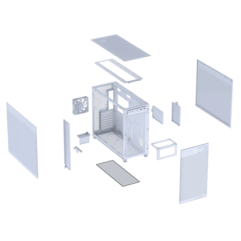 ASUS Prime AP303 - Mesh Panel  Compact 44-liter ATX White Gaming Case, Graphics cards up to 360mm, 360mm radiators, ATX PSUs, Front Panel USB Type-C Support | 90DC00V3-B39000 thumbnail 10