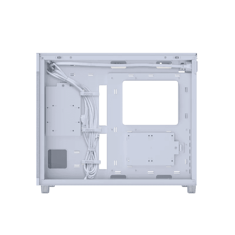 Asus ASUS Prime AP303 - Tempered Glass Panel Compact 44-liter ATX White Gaming Case, Graphics cards up to 360mm, 360mm radiators, ATX PSUs, Front Panel USB Type-C Support | 90DC00V0-B39010 - thumbnail 4
