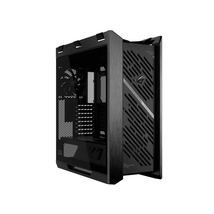 ASUS ROG Strix Helios II EATX Black mid-tower Gaming Case, with Dual Tempered Glass Side Panels, Pre-installed 4x 140mm Fans, Aluminum Frame, Supports up to 450mm GPU, upto 420mm Radiator, Advanced I/O panel | 90DC00W3-B39000 thumbnail 2