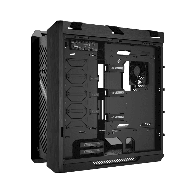 Asus ASUS ROG Strix Helios II EATX Black mid-tower Gaming Case, with Dual Tempered Glass Side Panels, Pre-installed 4x 140mm Fans, Aluminum Frame, Supports up to 450mm GPU, upto 420mm Radiator, Advanced I/O panel | 90DC00W0-B39000 - thumbnail 10