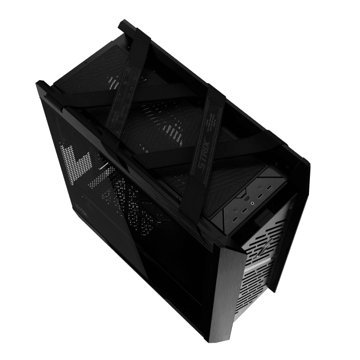 ASUS ROG Strix Helios II EATX Black mid-tower Gaming Case, with Dual Tempered Glass Side Panels, Pre-installed 4x 140mm Fans, Aluminum Frame, Supports up to 450mm GPU, upto 420mm Radiator, Advanced I/O panel | 90DC00W3-B39000 thumbnail 8
