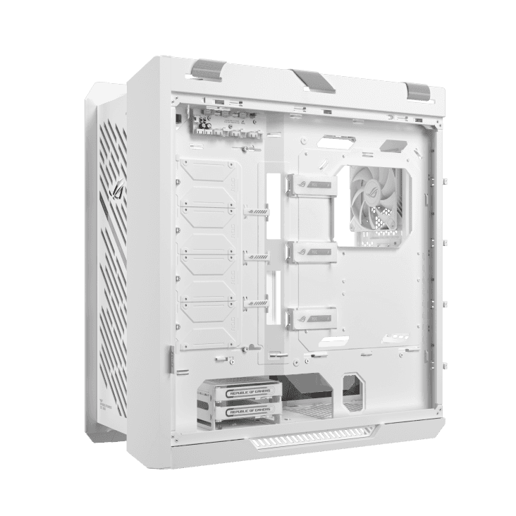 ASUS ROG Strix Helios II EATX White mid-tower Gaming Case, with Dual Tempered Glass Side Panels, Pre-installed 4x 140mm Fans, Aluminum Frame, Supports up to 450mm GPU, upto 420mm Radiator, Advanced I/O panel | 90DC00W3-B39000 thumbnail 11