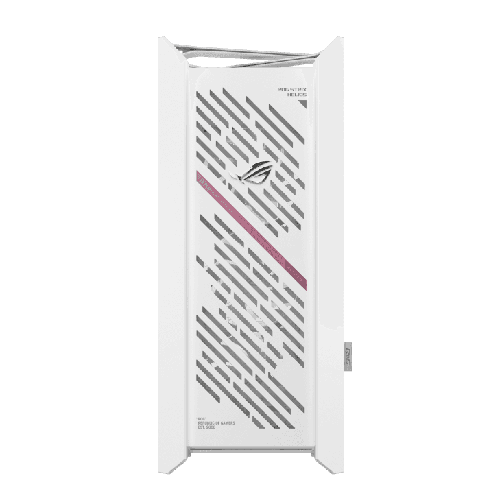 Asus ASUS ROG Strix Helios II EATX White mid-tower Gaming Case, with Dual Tempered Glass Side Panels, Pre-installed 4x 140mm Fans, Aluminum Frame, Supports up to 450mm GPU, upto 420mm Radiator, Advanced I/O panel | 90DC00W3-B39000 - thumbnail 4