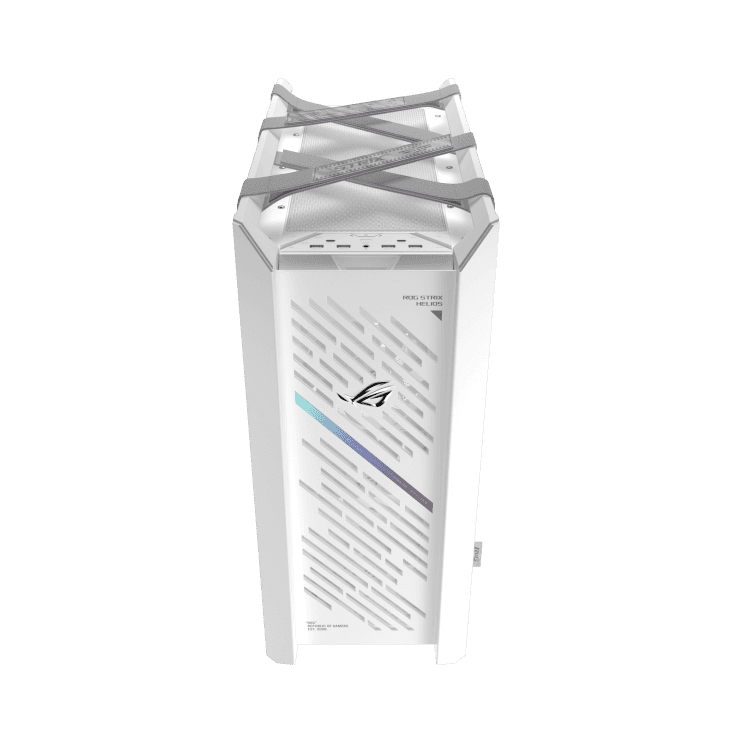 Asus ASUS ROG Strix Helios II EATX White mid-tower Gaming Case, with Dual Tempered Glass Side Panels, Pre-installed 4x 140mm Fans, Aluminum Frame, Supports up to 450mm GPU, upto 420mm Radiator, Advanced I/O panel | 90DC00W3-B39000 - thumbnail 5