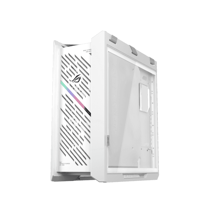ASUS ROG Strix Helios II EATX White mid-tower Gaming Case, with Dual Tempered Glass Side Panels, Pre-installed 4x 140mm Fans, Aluminum Frame, Supports up to 450mm GPU, upto 420mm Radiator, Advanced I/O panel | 90DC00W3-B39000 thumbnail 6