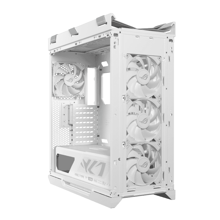 ASUS ROG Strix Helios II EATX White mid-tower Gaming Case, with Dual Tempered Glass Side Panels, Pre-installed 4x 140mm Fans, Aluminum Frame, Supports up to 450mm GPU, upto 420mm Radiator, Advanced I/O panel | 90DC00W3-B39000 thumbnail 8