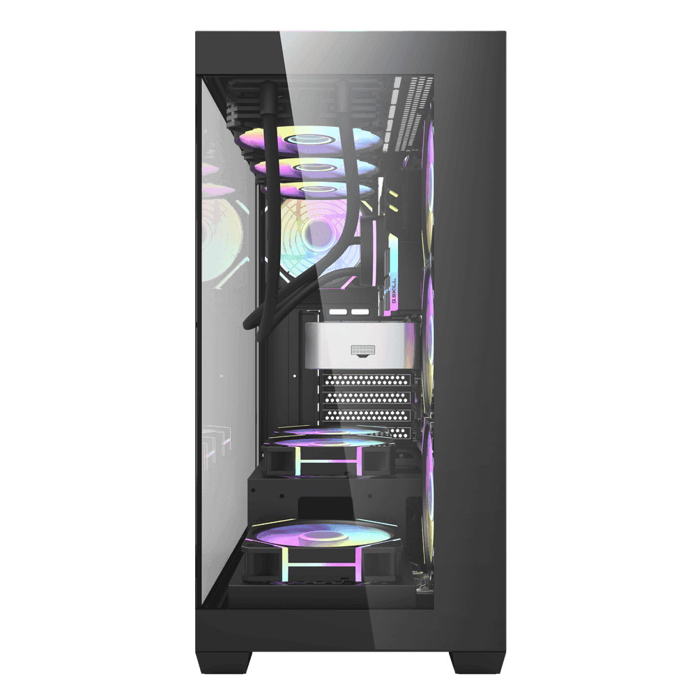 DarkFlash DS900 ATX M-ATX ITX Gaming PC Case with 7 ARGB Fans Pre-Installed, Tempered Glass Panels, Type-C Port, 0.5 SPCC Computer Case thumbnail 2
