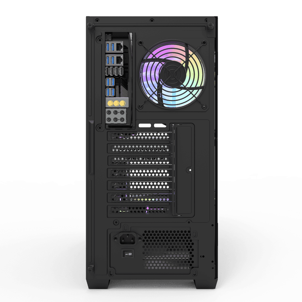 DarkFlash DS900 ATX M-ATX ITX Gaming PC Case with 7 ARGB Fans Pre-Installed, Tempered Glass Panels, Type-C Port, 0.5 SPCC Computer Case thumbnail 8