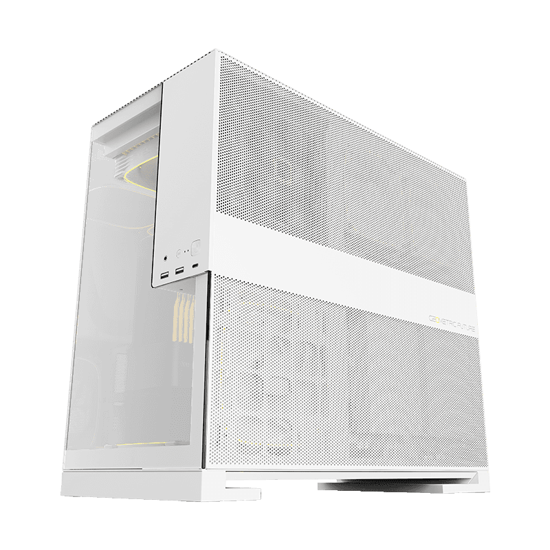 GEOMETRIC FUTURE Geometric Future Model 5 White Mid-Tower Case, 5x Preinstalled Fans, Supports 420mm Radiator, E-ATX Motherboard, USB-C 20Gbps | GEO-M5F-W - thumbnail 7