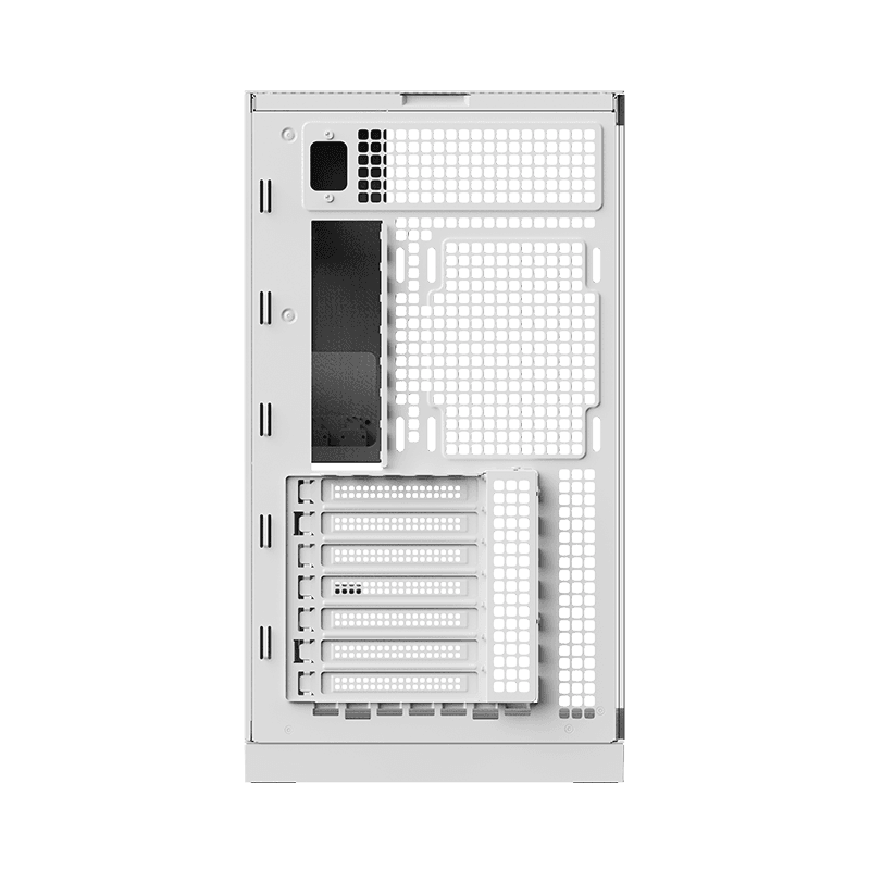 GEOMETRIC FUTURE Geometric Future Model 5 White Mid-Tower Case, 5x Preinstalled Fans, Supports 420mm Radiator, E-ATX Motherboard, USB-C 20Gbps | GEO-M5F-W - thumbnail 3