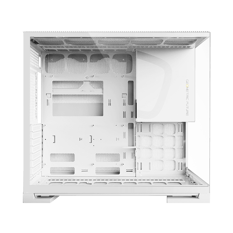 GEOMETRIC FUTURE Geometric Future Model 5 White Mid-Tower Case, 5x Preinstalled Fans, Supports 420mm Radiator, E-ATX Motherboard, USB-C 20Gbps | GEO-M5F-W - thumbnail 4