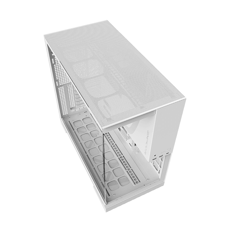 GEOMETRIC FUTURE Geometric Future Model 5 White Mid-Tower Case, 5x Preinstalled Fans, Supports 420mm Radiator, E-ATX Motherboard, USB-C 20Gbps | GEO-M5F-W - thumbnail 5