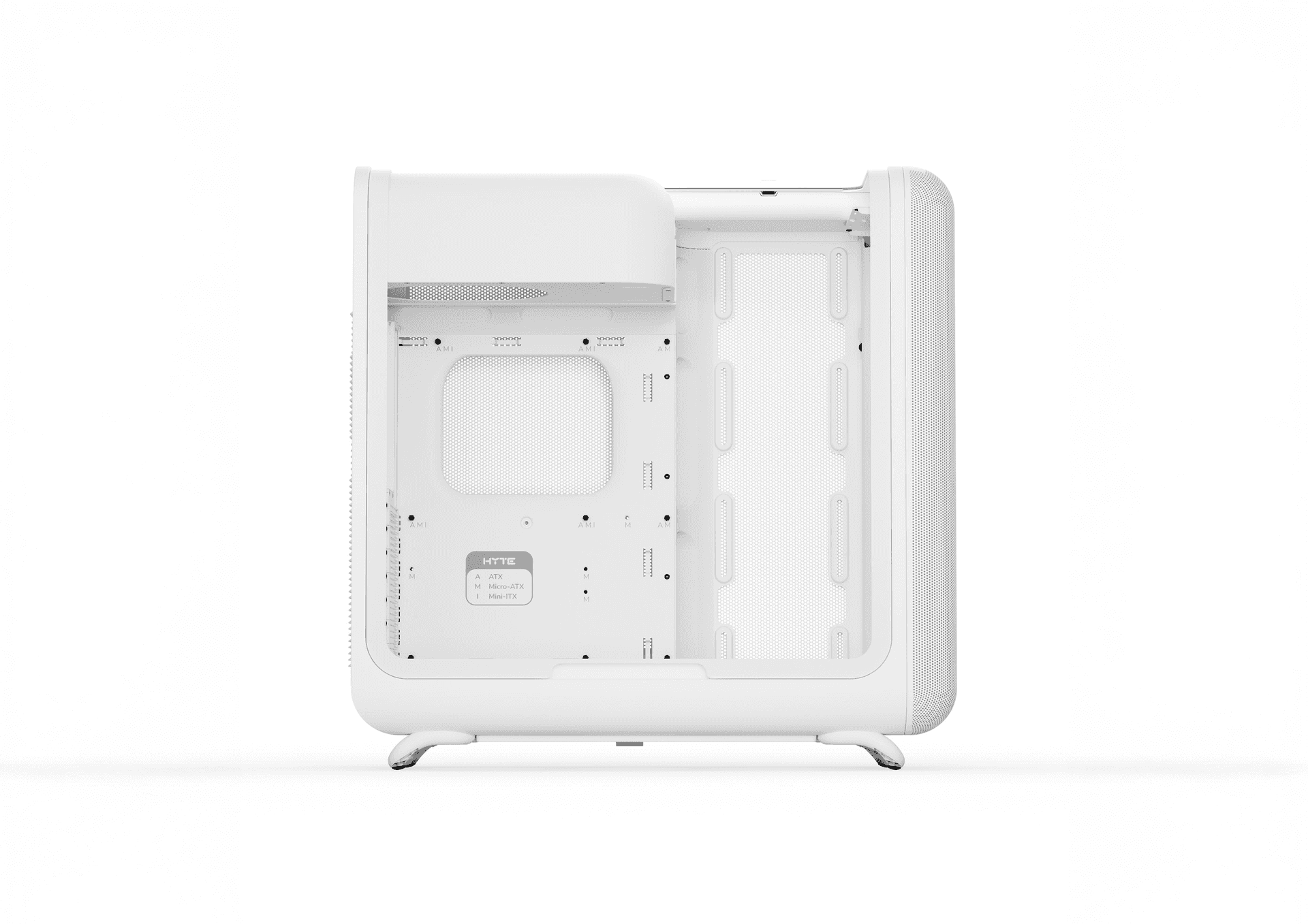 HYTE Hyte X50 Mid-Tower Case, Snow White, 63L Volume, Laminated Acoustic Glass Panel, Dual 360mm Radiator Support | CS-HYTE-X50G-WW - thumbnail 2