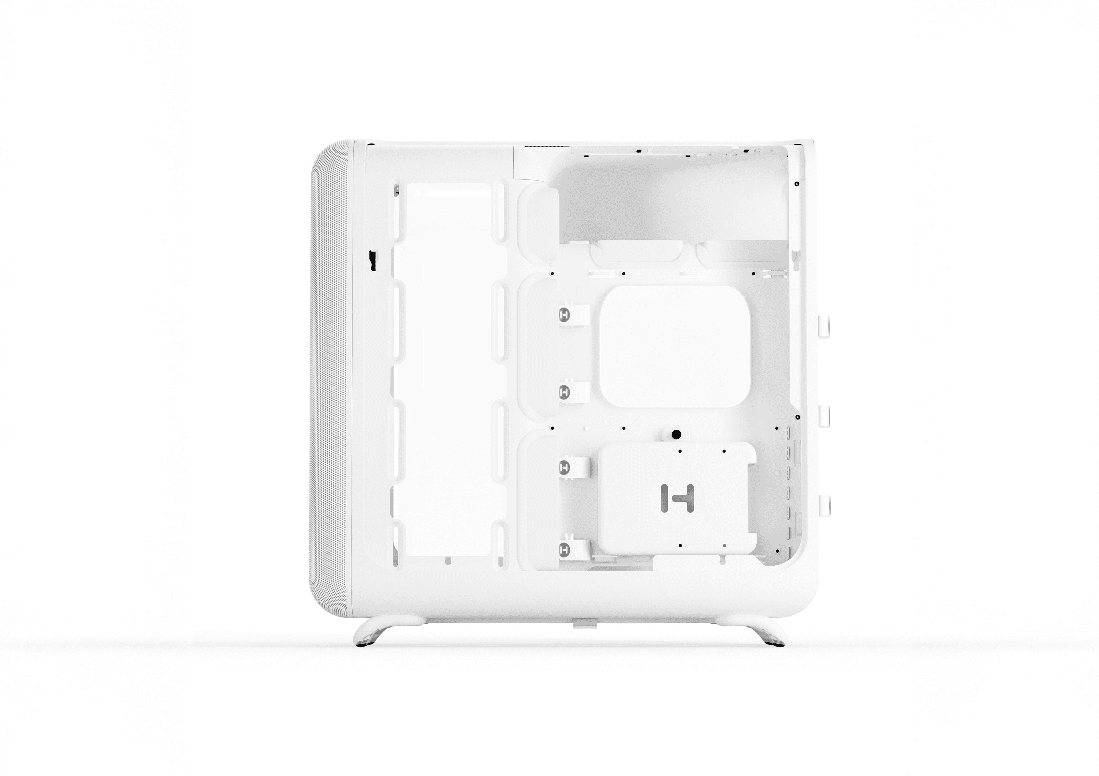Hyte X50 Mid-Tower Case, Snow White, 63L Volume, Laminated Acoustic Glass Panel, Dual 360mm Radiator Support | CS-HYTE-X50G-WW thumbnail 5