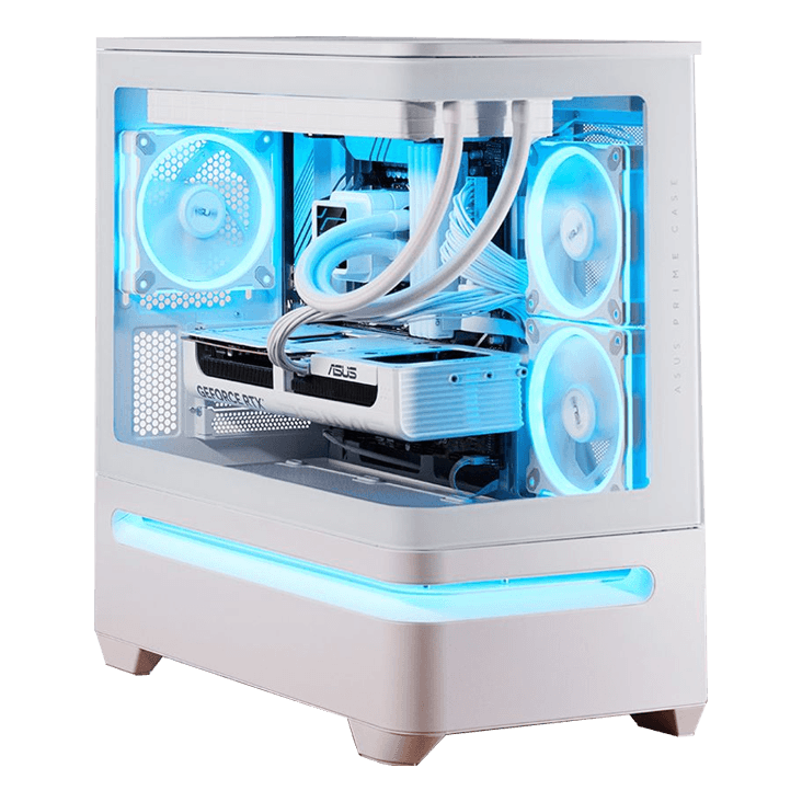 Nanotech White Gaming PC | AMD Ryzen 7 9800X3D | ASUS PRIME RTX 5070 12GB OC | 32GB DDR5 6400MHz | 1TB NVMe - thumbnail 1