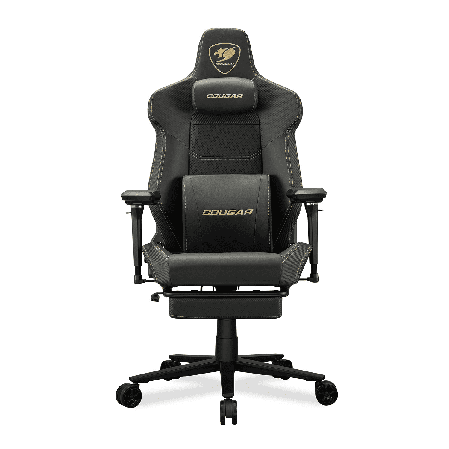 Cougar COUGAR ARMOR EVO M Gold Gaming Chair, 5D Armrests, Retractable Footrest, Magnetic Headrest, 155° Recline |  CGR-EVM-GLB - thumbnail 1