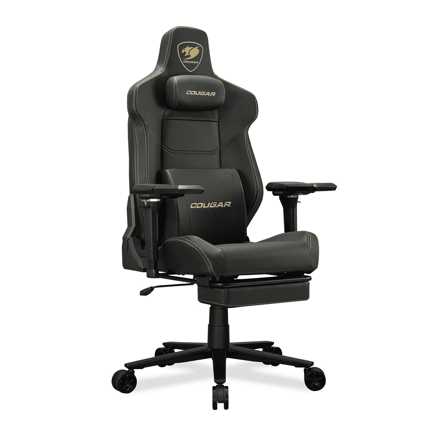 Cougar COUGAR ARMOR EVO M Gold Gaming Chair, 5D Armrests, Retractable Footrest, Magnetic Headrest, 155° Recline |  CGR-EVM-GLB - thumbnail 2
