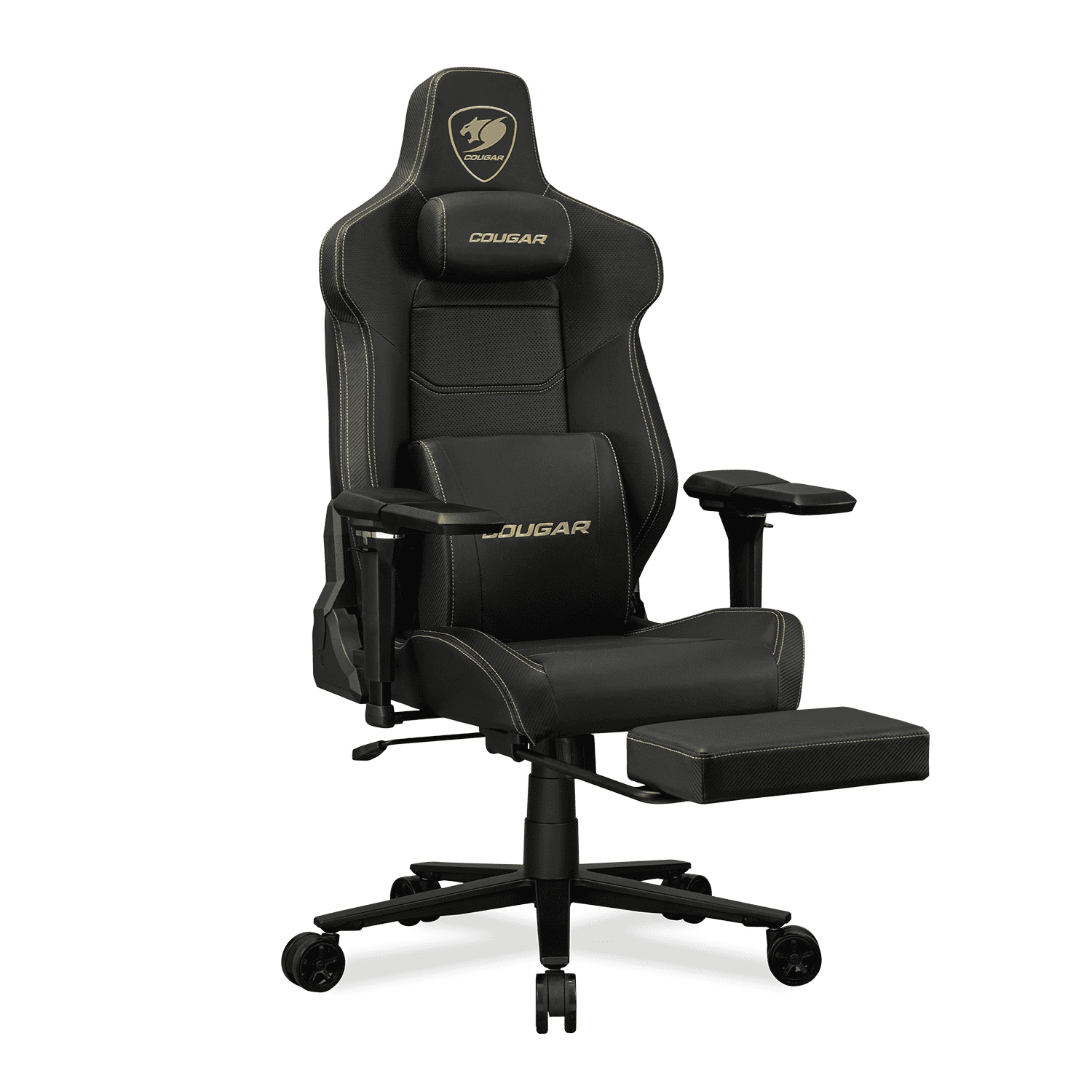 Cougar COUGAR ARMOR EVO M Gold Gaming Chair, 5D Armrests, Retractable Footrest, Magnetic Headrest, 155° Recline |  CGR-EVM-GLB - thumbnail 6