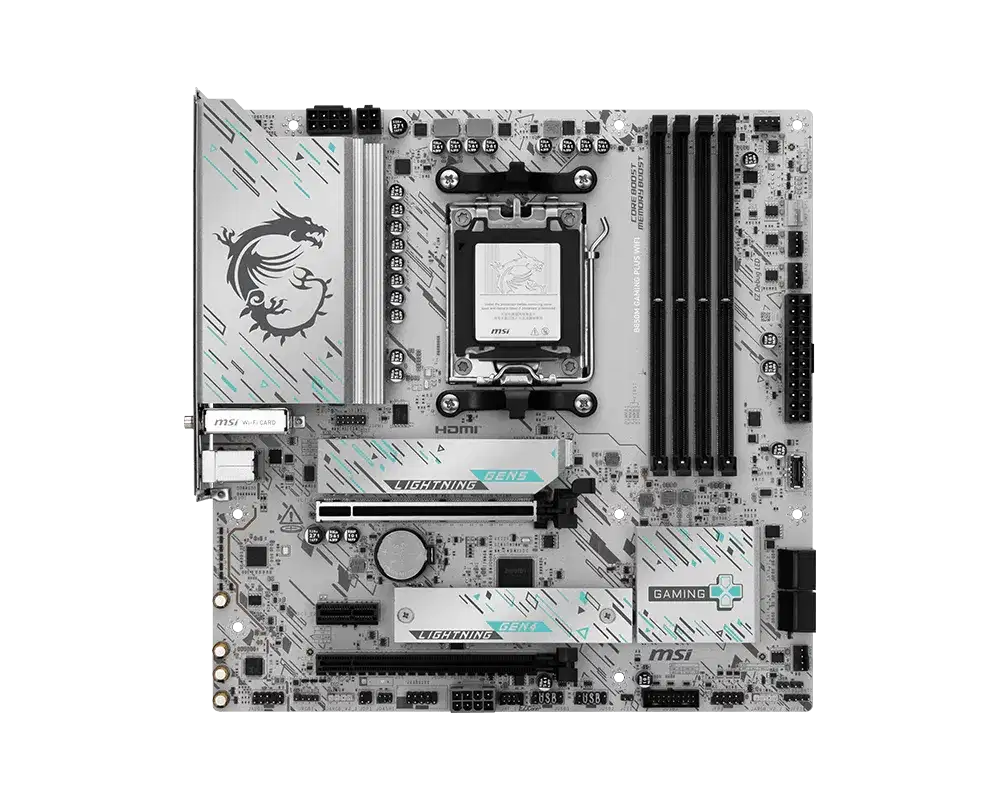 MSI MSI B850M GAMING PLUS WIFI Motherboard, AMD Ryzen AM5, DDR5, PCIe 5.0, WiFi 7 | 911-7E66-001 - thumbnail 2