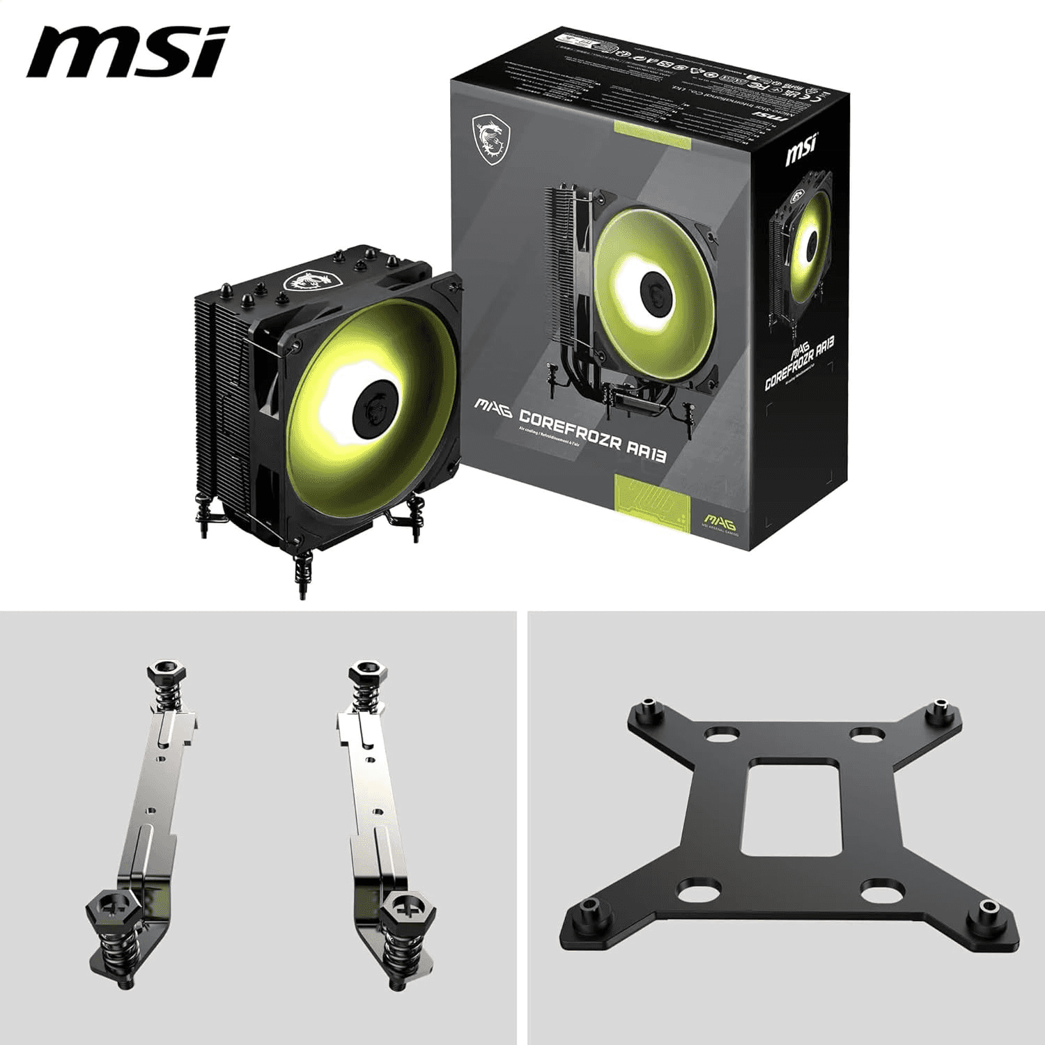MSI MSI MAG COREFROZR AA13 Air CPU Cooler, Direct Contact Heat Pipes, Intel LGA 1851 & AMD AM5 Support, Rifle Bearing Technology | 306-7ZWHA11-L80 - thumbnail 3