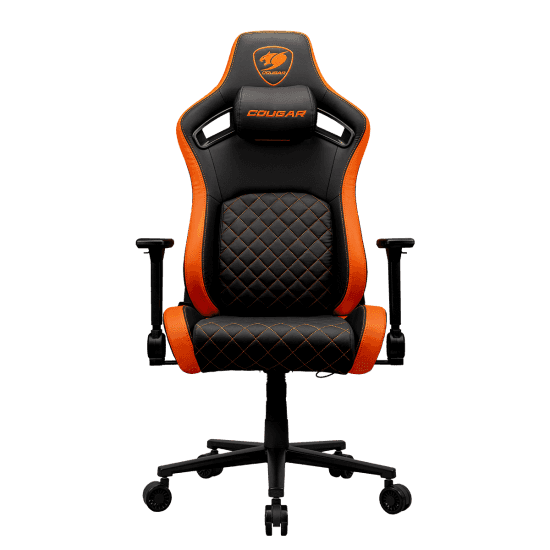 Cougar Cougar Defensor S Jet Gray F Gaming Chair, Leather-like fabric, 4D Folding Armrests, Backrest Pocket, Magnetic Memory Foam Neck Pillow, PushBack Support Lumbar Support, High-Density Molding Foam | 3MDSFGRB.0001 - Type: DEFENSOR