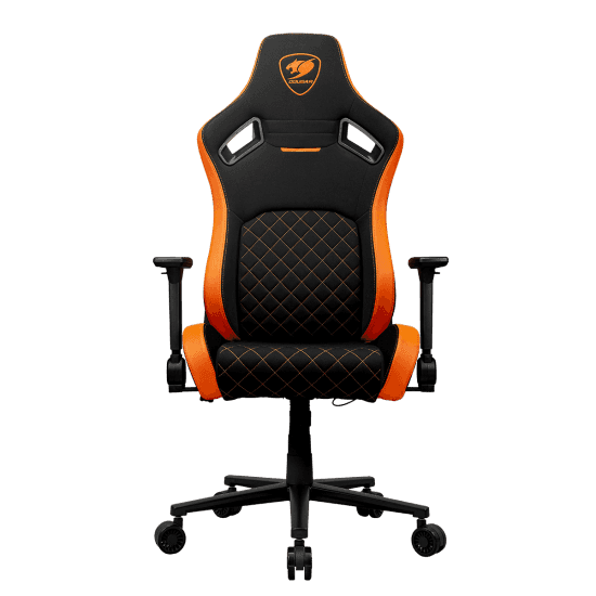 Cougar Cougar Defensor S Jet Gray F Gaming Chair, Leather-like fabric, 4D Folding Armrests, Backrest Pocket, Magnetic Memory Foam Neck Pillow, PushBack Support Lumbar Support, High-Density Molding Foam | 3MDSFGRB.0001 - Type: DEFENSOR F