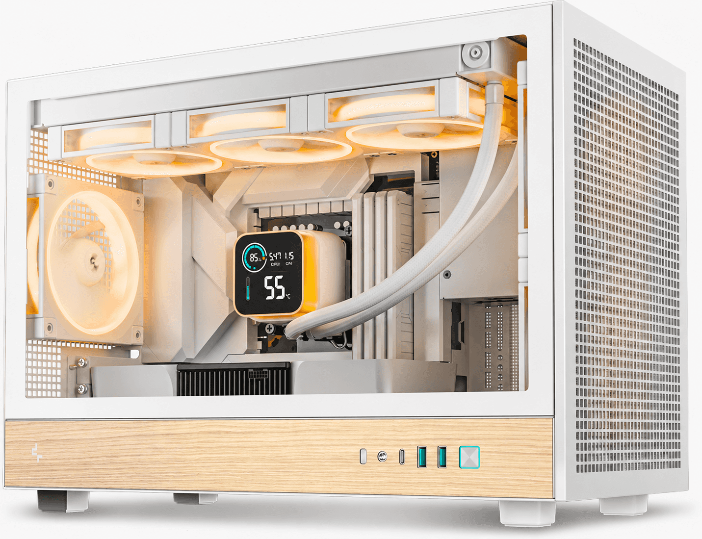 Nanotech White Mini Gaming & Creator PC, Intel Core Ultra 7 270K Plus, RTX 5060 8GB, 32GB DDR5,1TB Gen4 SSD, White LCD AIO - thumbnail 1