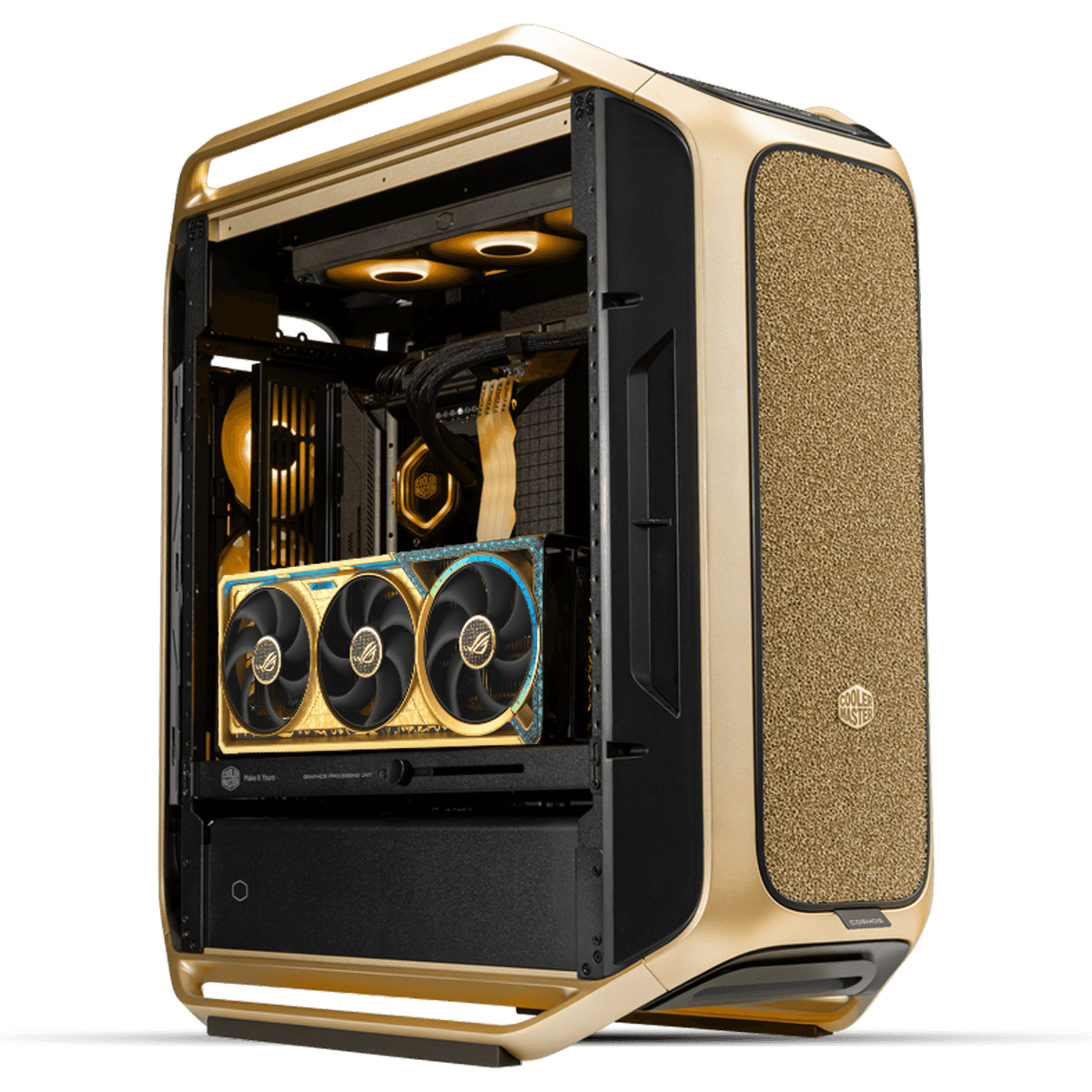 Nanotech Gold Edition Gaming PC, Ryzen 9 9950X3D, RTX 5090 32GB GDDR7, 32GB DDR5, 2TB Gen5 SSD, CM Cosmos Alpha Gold - thumbnail 1