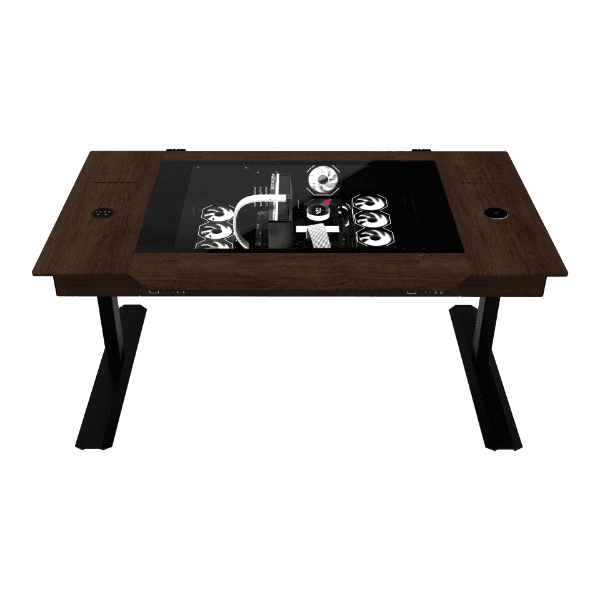 LIAN LI Luxury Motorized Sit-Stand Deskstation PC, AMD Ryzen 9 9950X3D2, NVIDIA RTX 5090 32GB GDDR7, 96GB DDR5, 2TB Gen5 SSD, 360mm AIO, 1200W, Lian Li DK07 - thumbnail 1