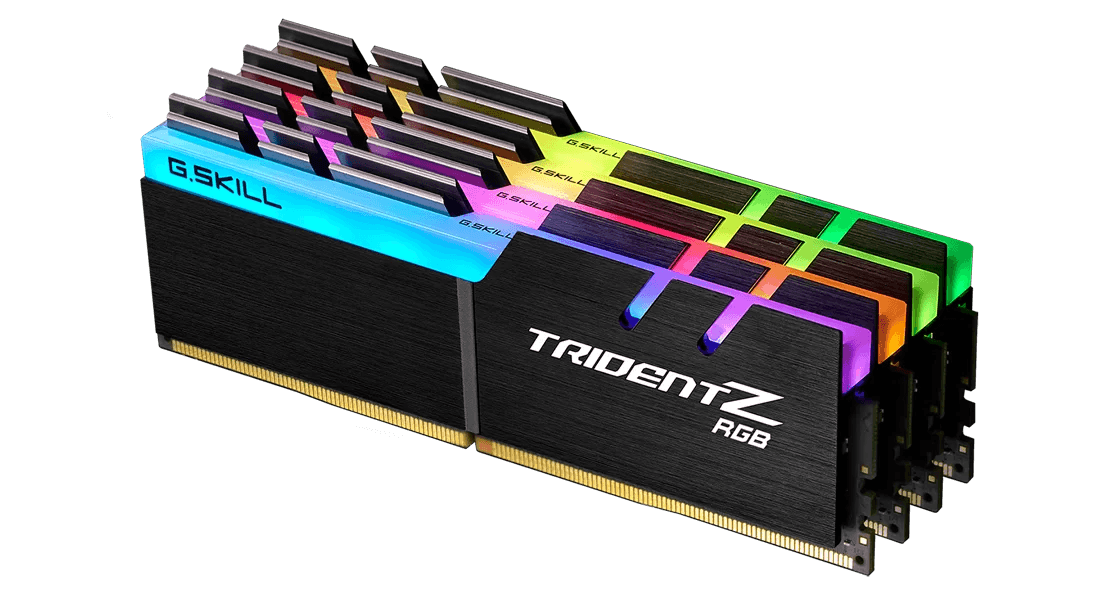 G Skill Trident Z RGB 128GB (4x32GB) DDR4 3200MTs Memory (RAM), CL16-18-18-38 1.35V | F4-3200C16Q-128GTZR thumbnail 3